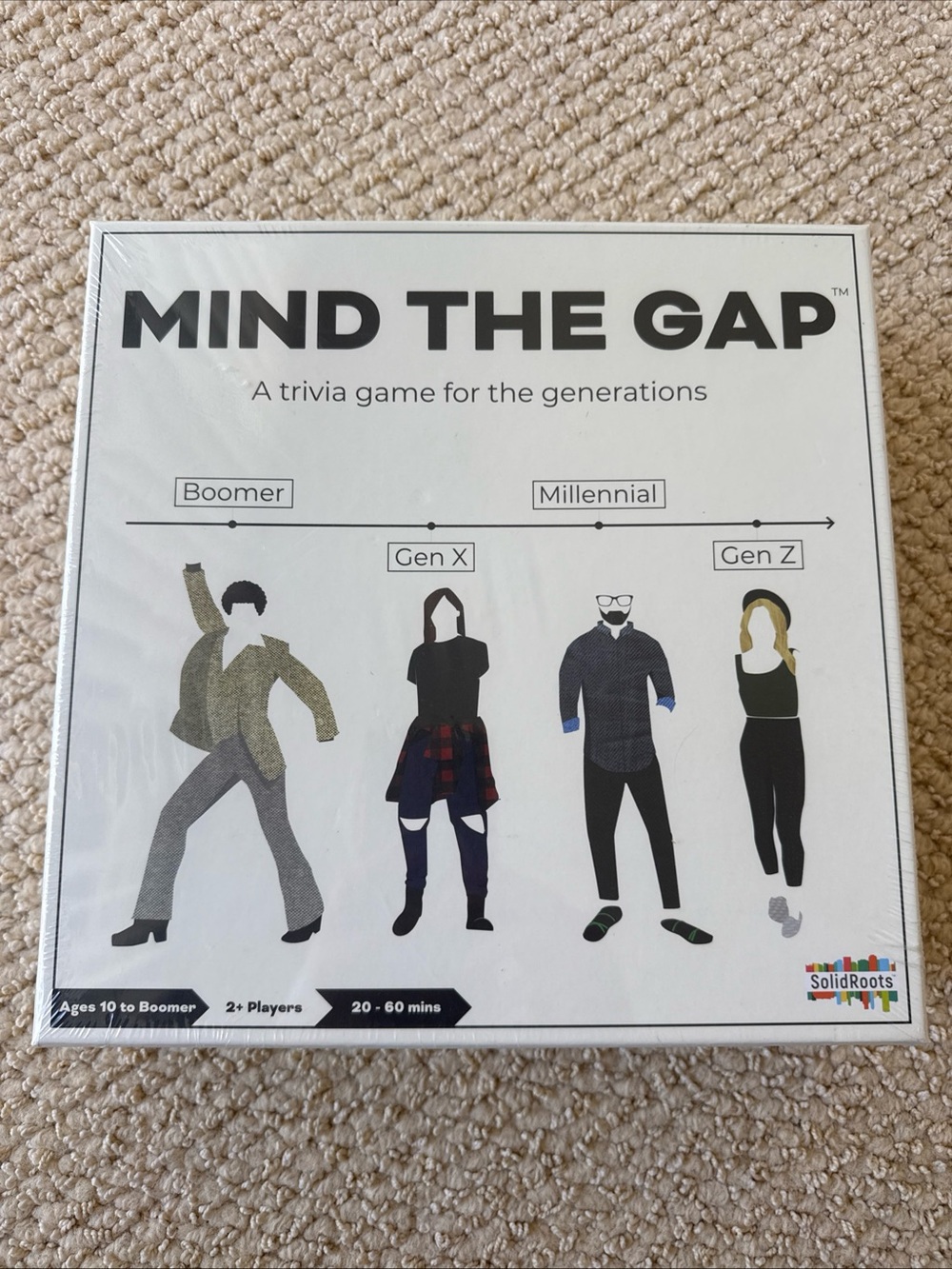 MIND THE GAP Game A Trivia Game For The Generations NEW Solid Roots Boomer Gen X
